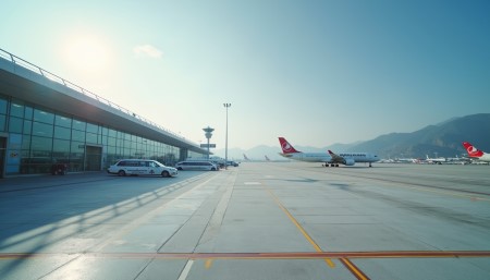 Vista panoramica del terminal arrivi  dell'aeroporto internazionale di Incheon