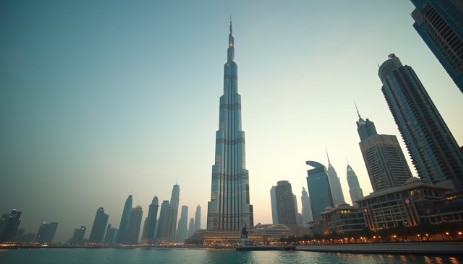 panorama di Dubai coni grattaciei