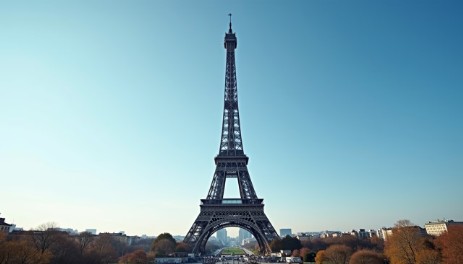 panora della torre eiffel di parigi