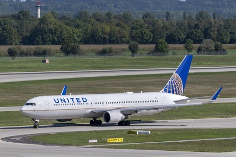 volo United Airlines in partenza dall' aeroporto malpensa