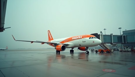 immagine di voli low cost easyjet presso l' aeroporto malpensa
